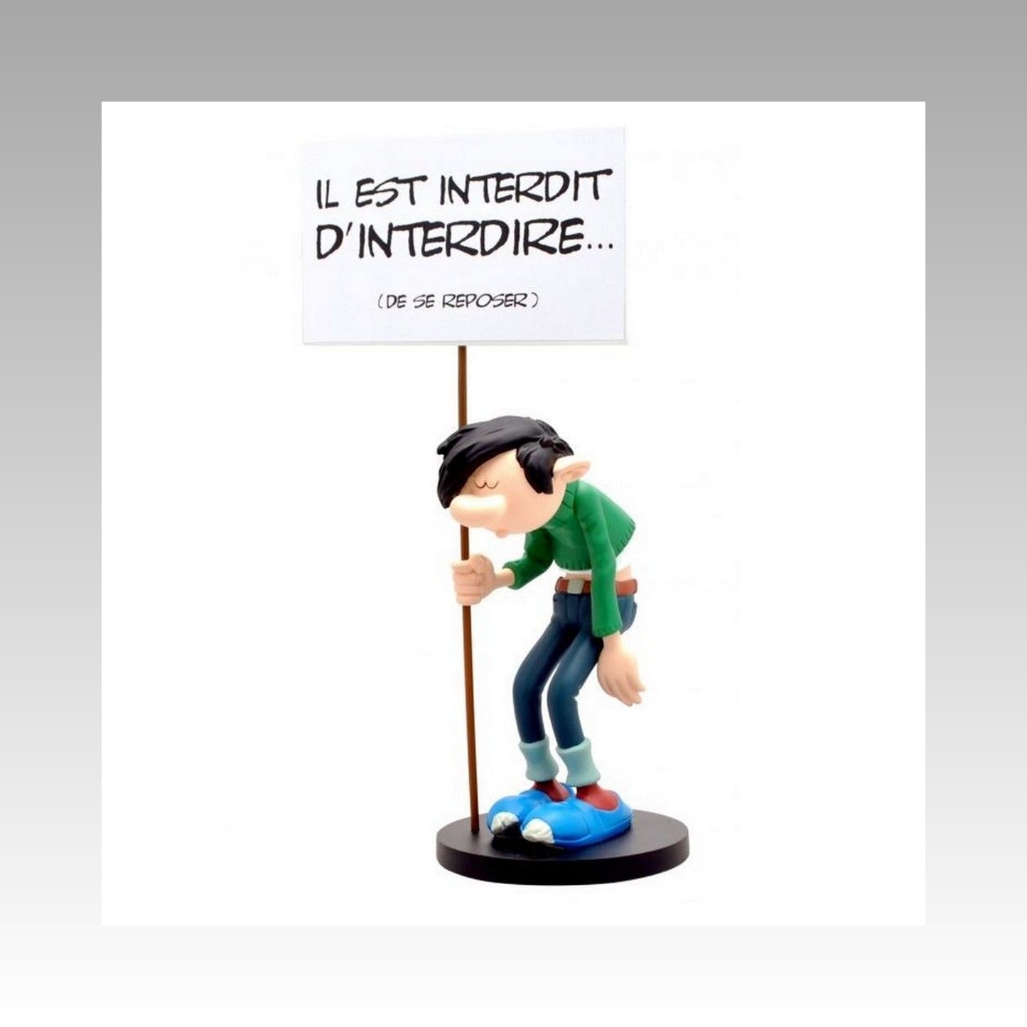 Figurine Gaston pancarte Il est interdit d'interdire