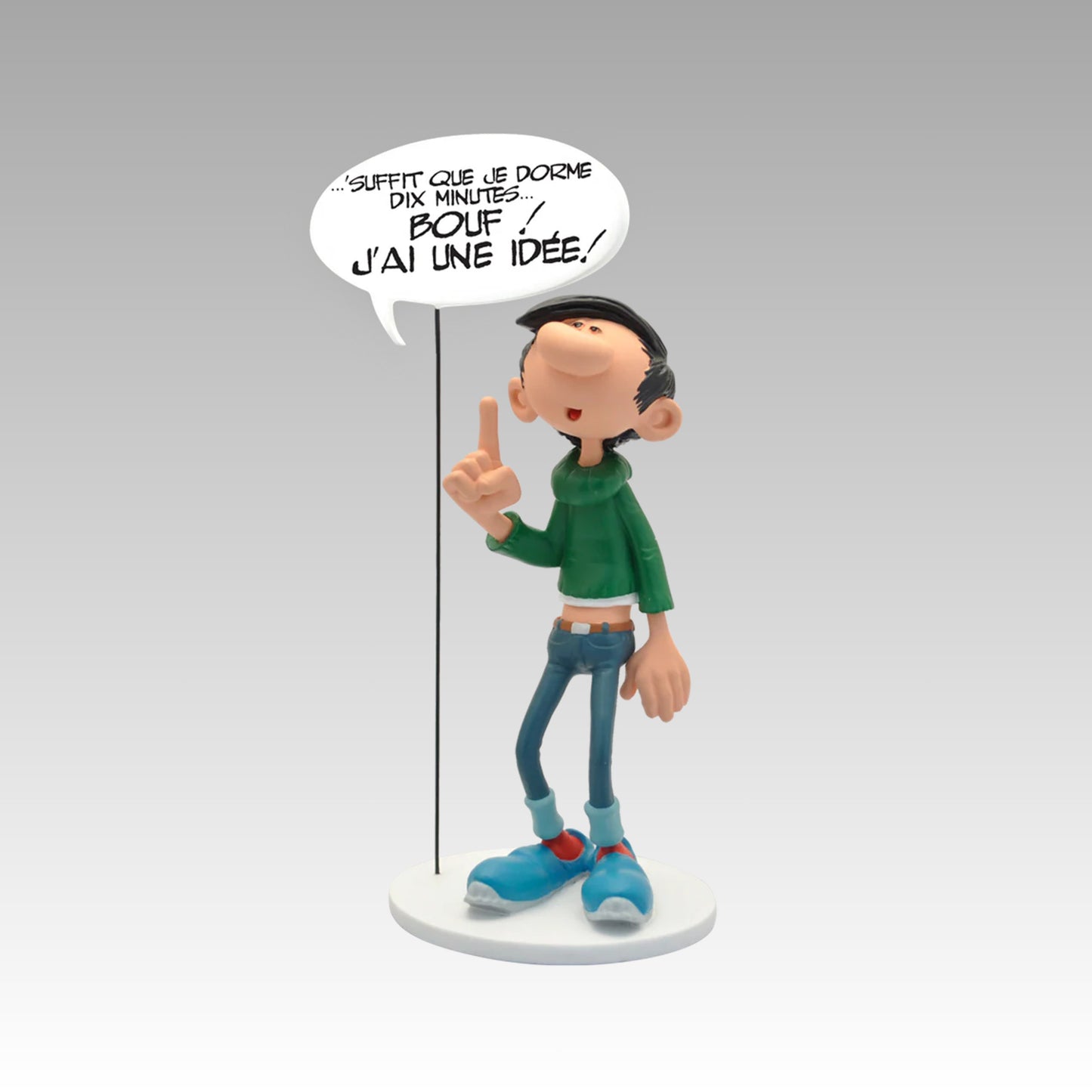 Figurine collection bulles Gaston j'ai une idée