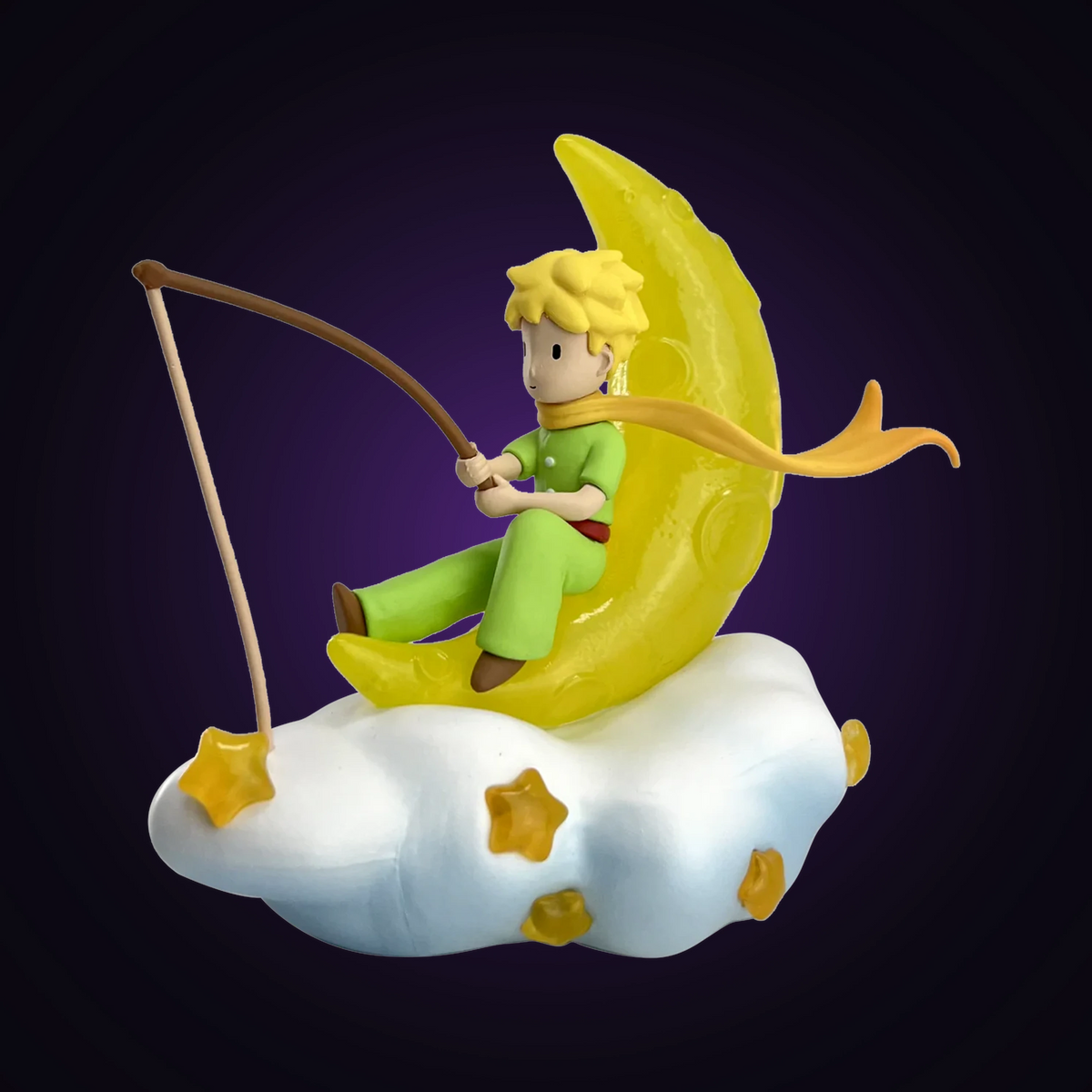 Figurine Le Petit Prince pêche dans les nuages