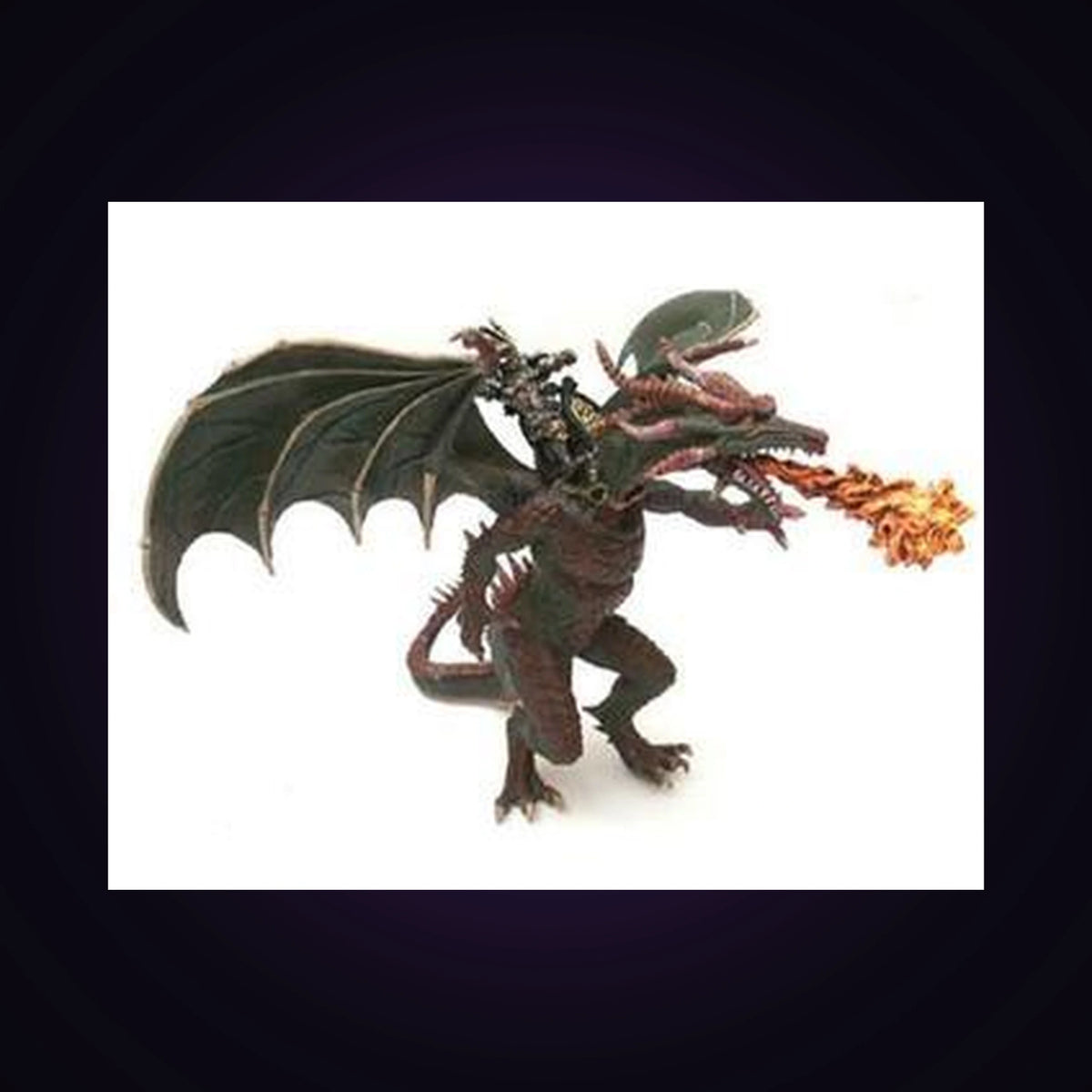 Figurine dragon volant et son cavalier