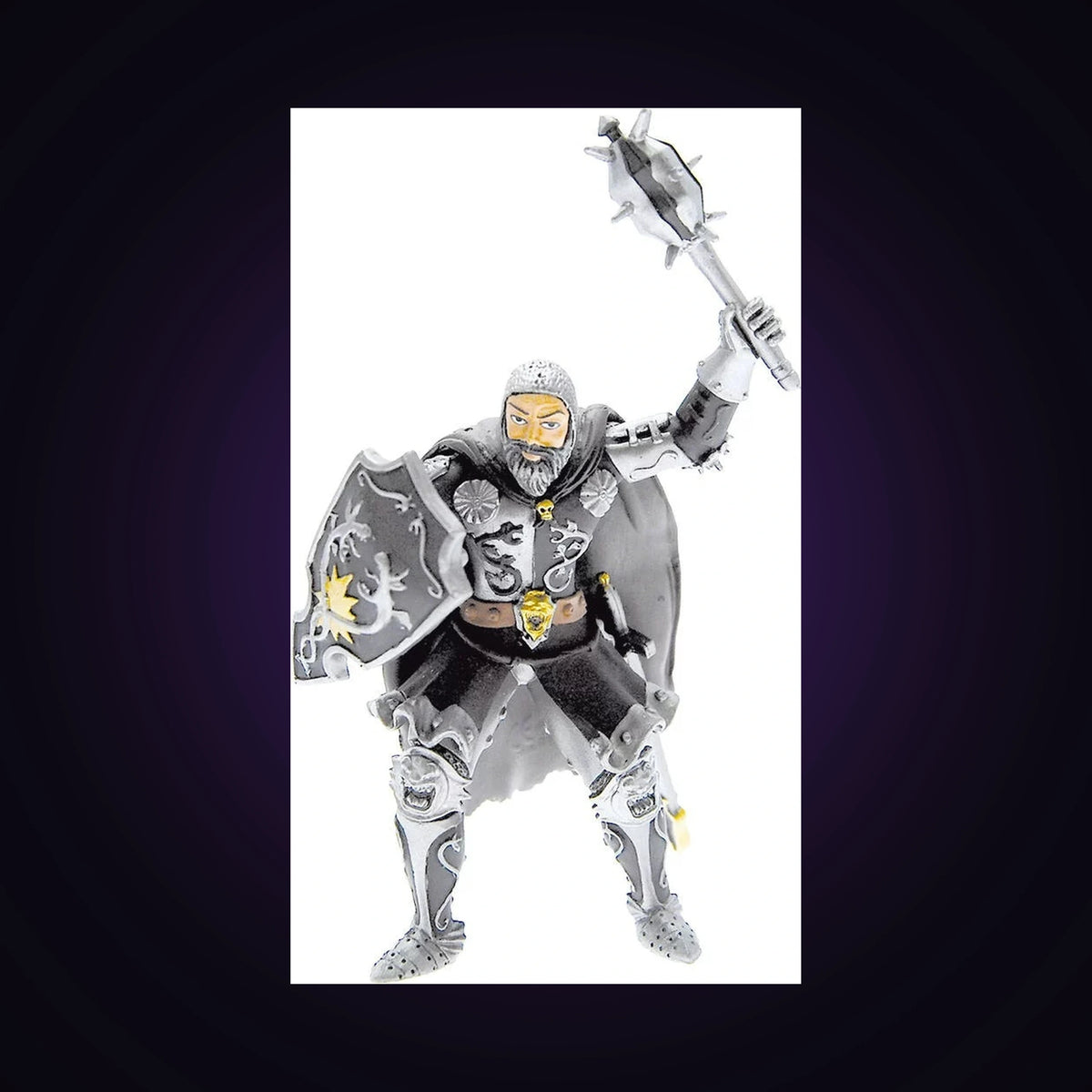 Figurine Chevalier noir et argent