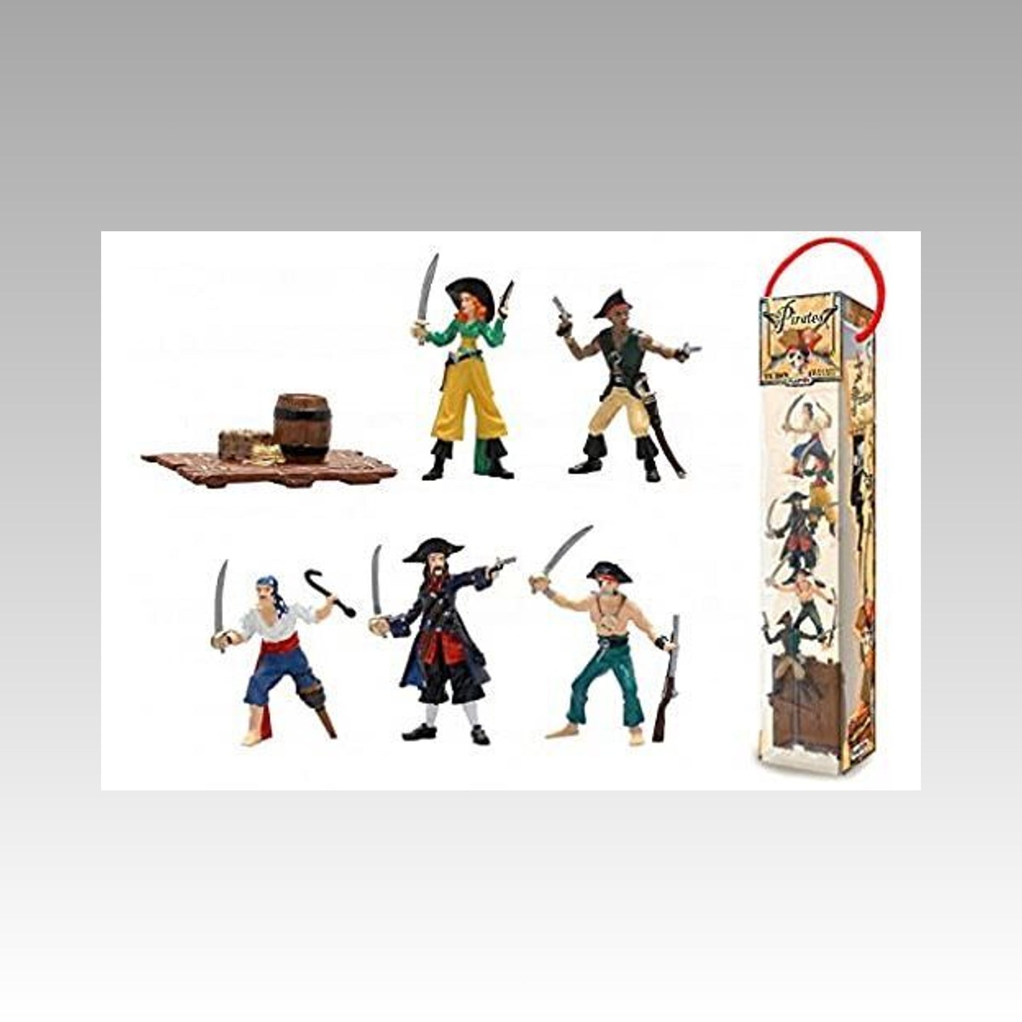 Tubo 6 Figurines Pirates 6/17