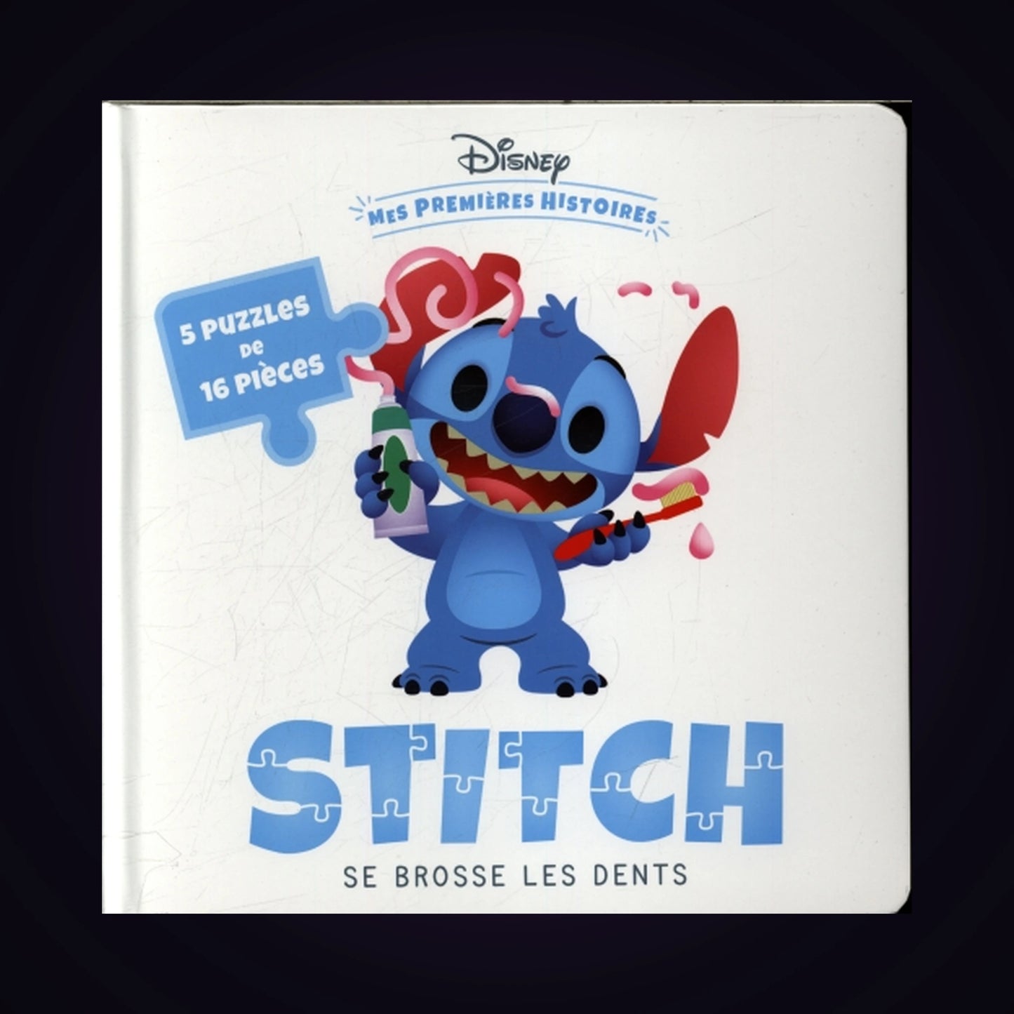 Mes premières histoires - Stitch se brosse les dents - 5 grands puzzles de 16 pièces