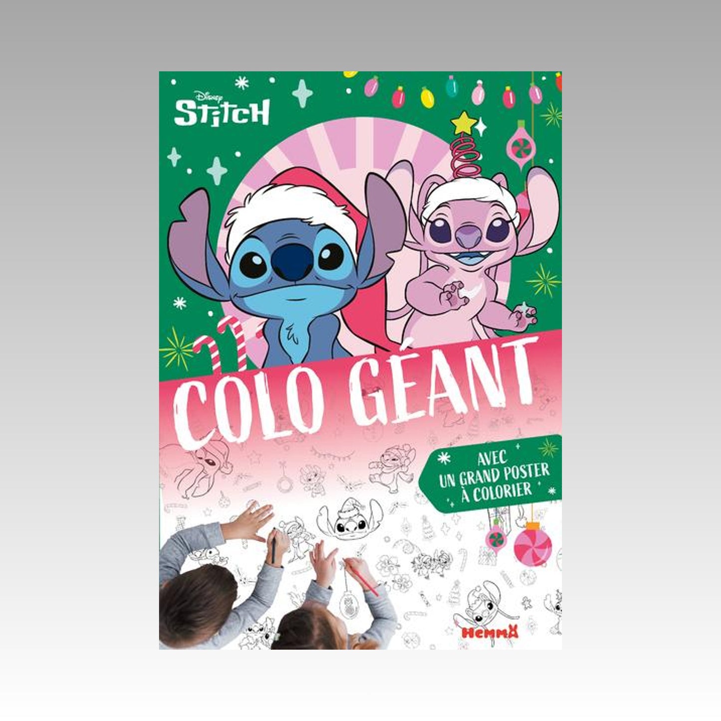 Stitch - Colo géant avec un grand poster à colorier
