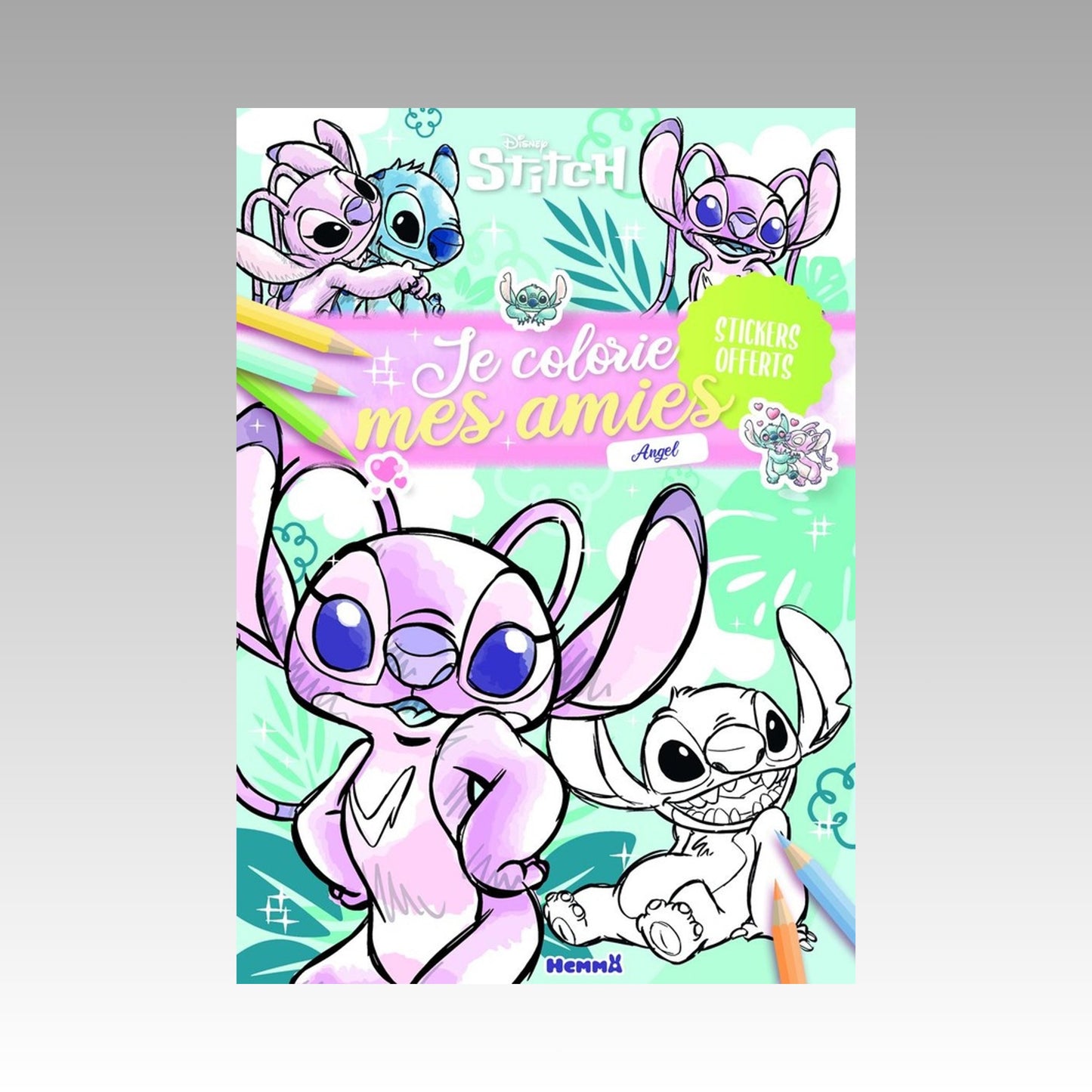 Stitch - Je colorie mes amies - Angel + stickers