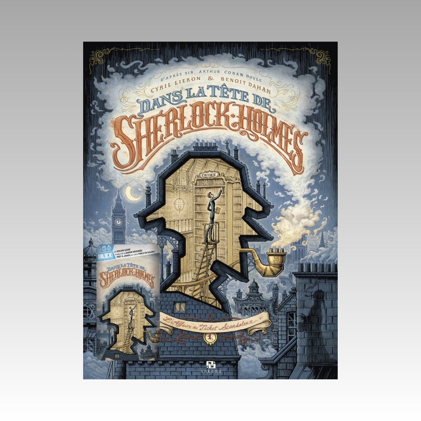 Dans la tête de Sherlock Holmes. Tome 1 Fourreau + jeu de société