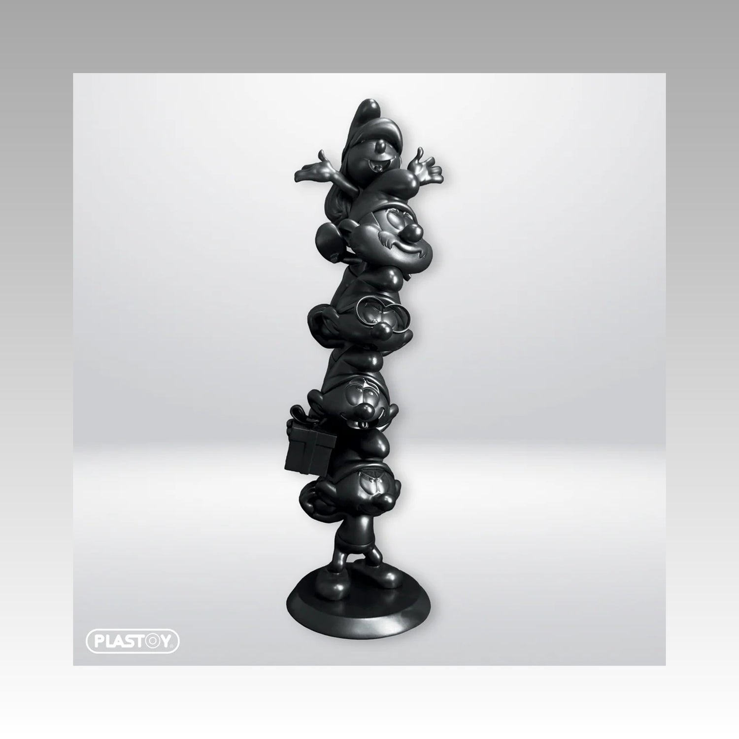 Figurine colonne des Schtroumpfs Black Edition limitée
