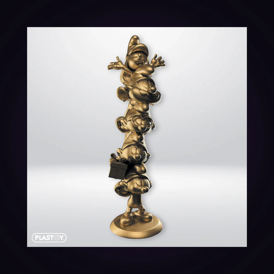 Figurine Colonne des Schtroumpfs Edition Or limitée