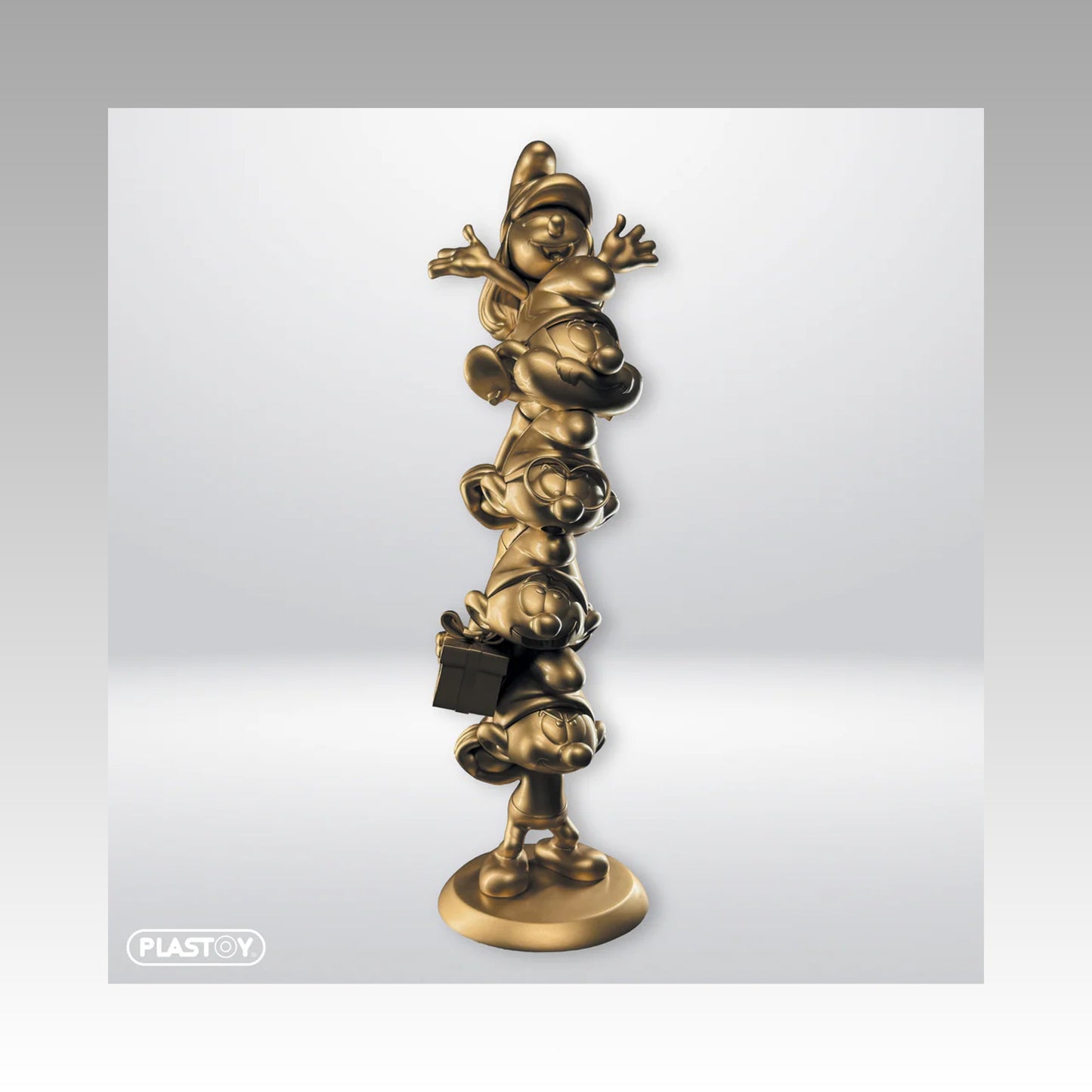 Figurine Colonne des Schtroumpfs Edition Or limitée