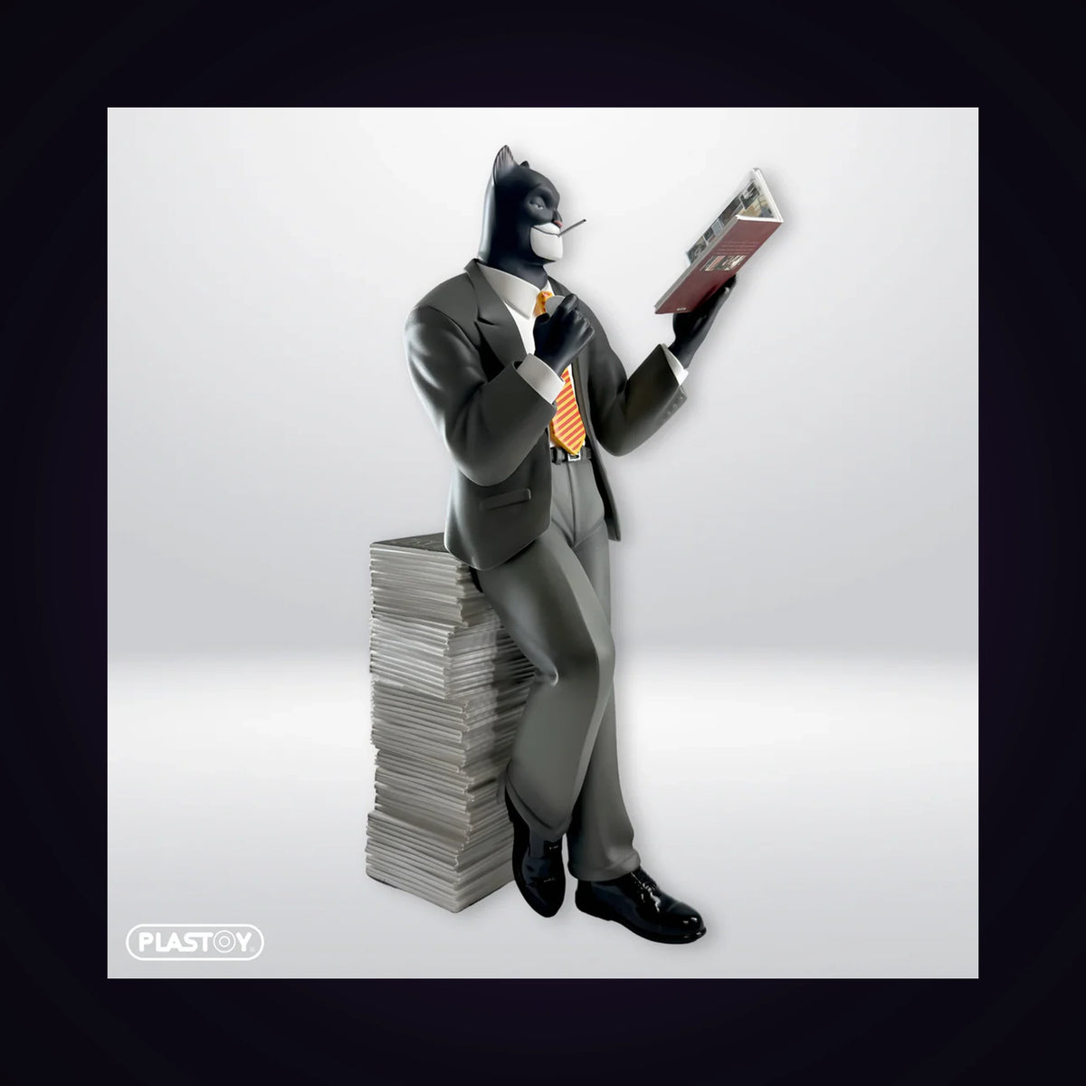 Figurine Blacksad pile d'albums