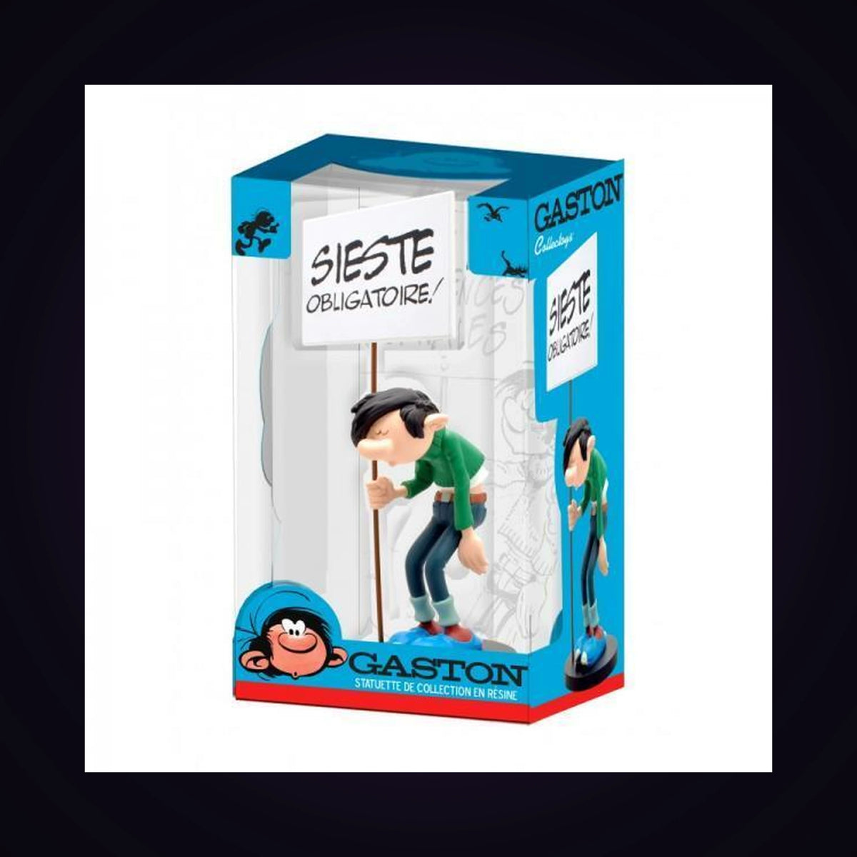 Figurine Gaston pancarte Sieste obligatoire