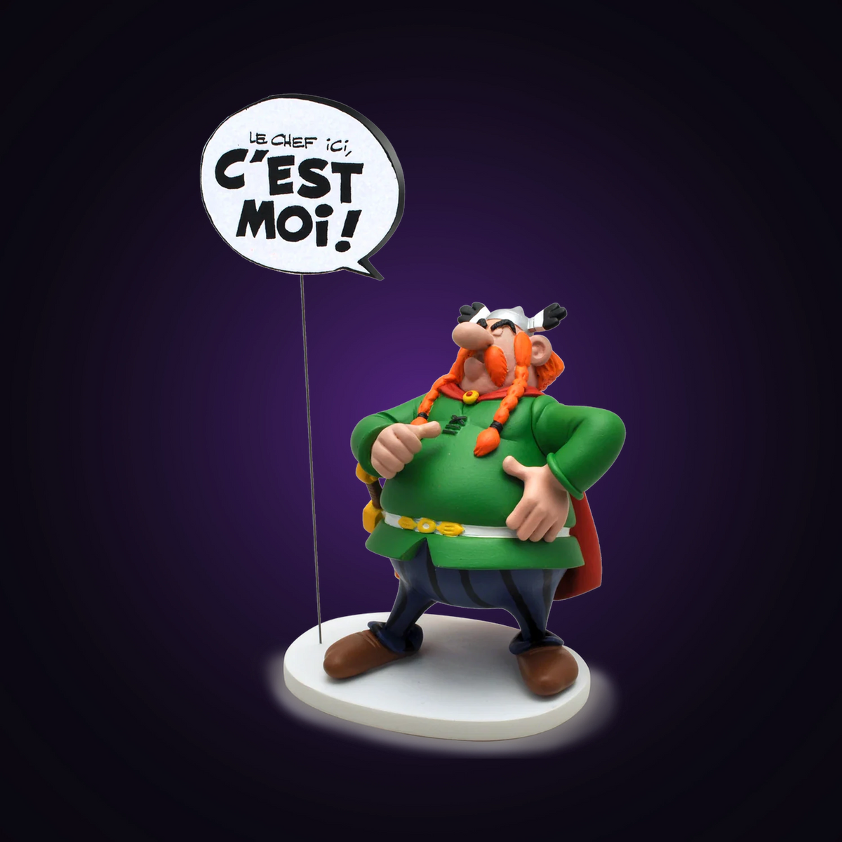 Figurine collection bulles - Abraracourcix le chef ici...