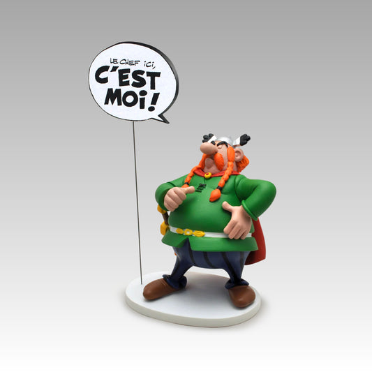 Figurine collection bulles - Abraracourcix le chef ici...