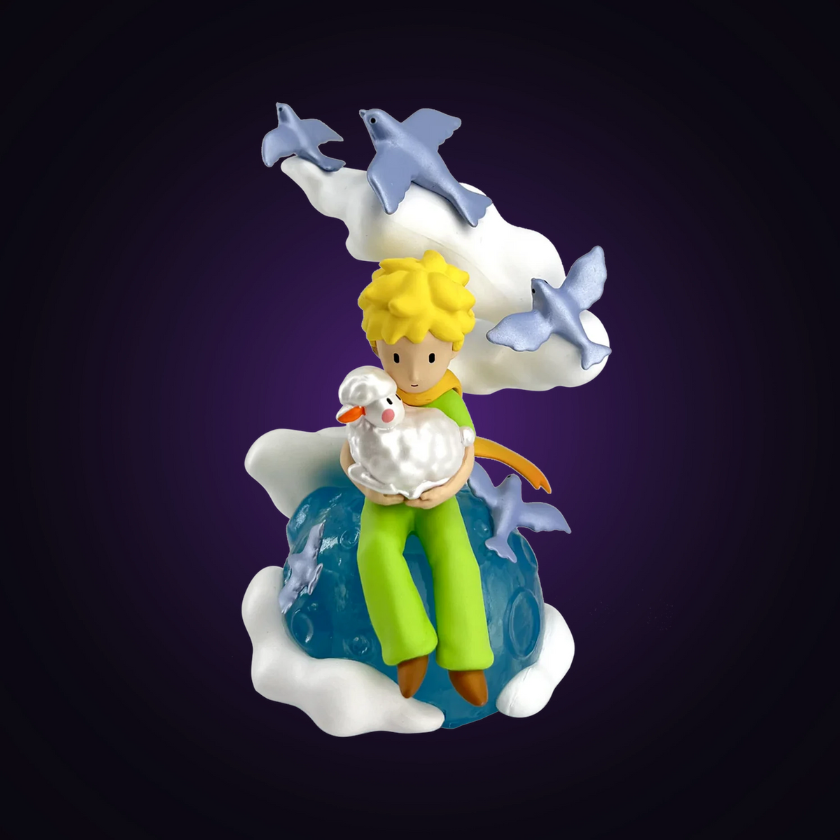 Figurine Le Petit Prince et le mouton sur la planète