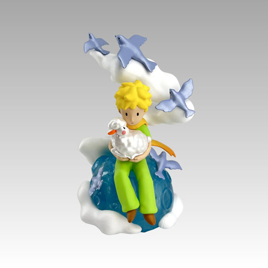 Figurine Le Petit Prince et le mouton sur la planète