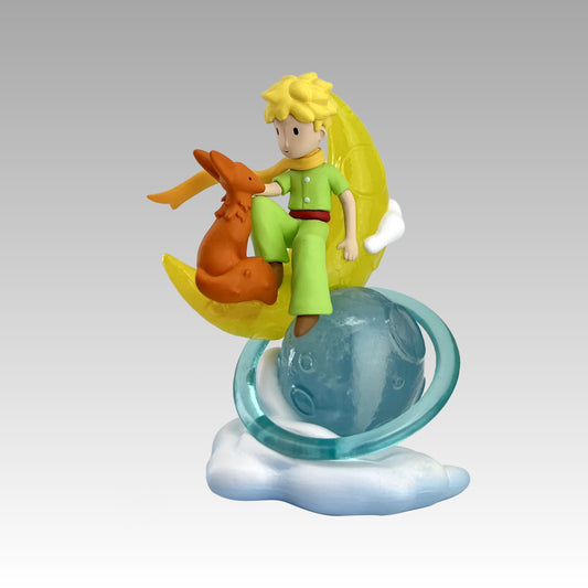 Figurine Le Petit Prince et le renard sur la lune