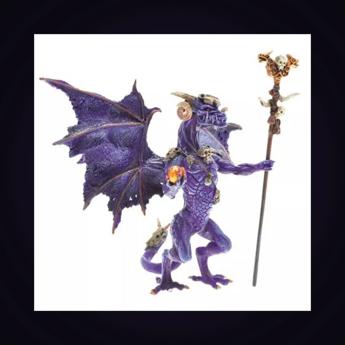 Figurine dragon sorcier violet