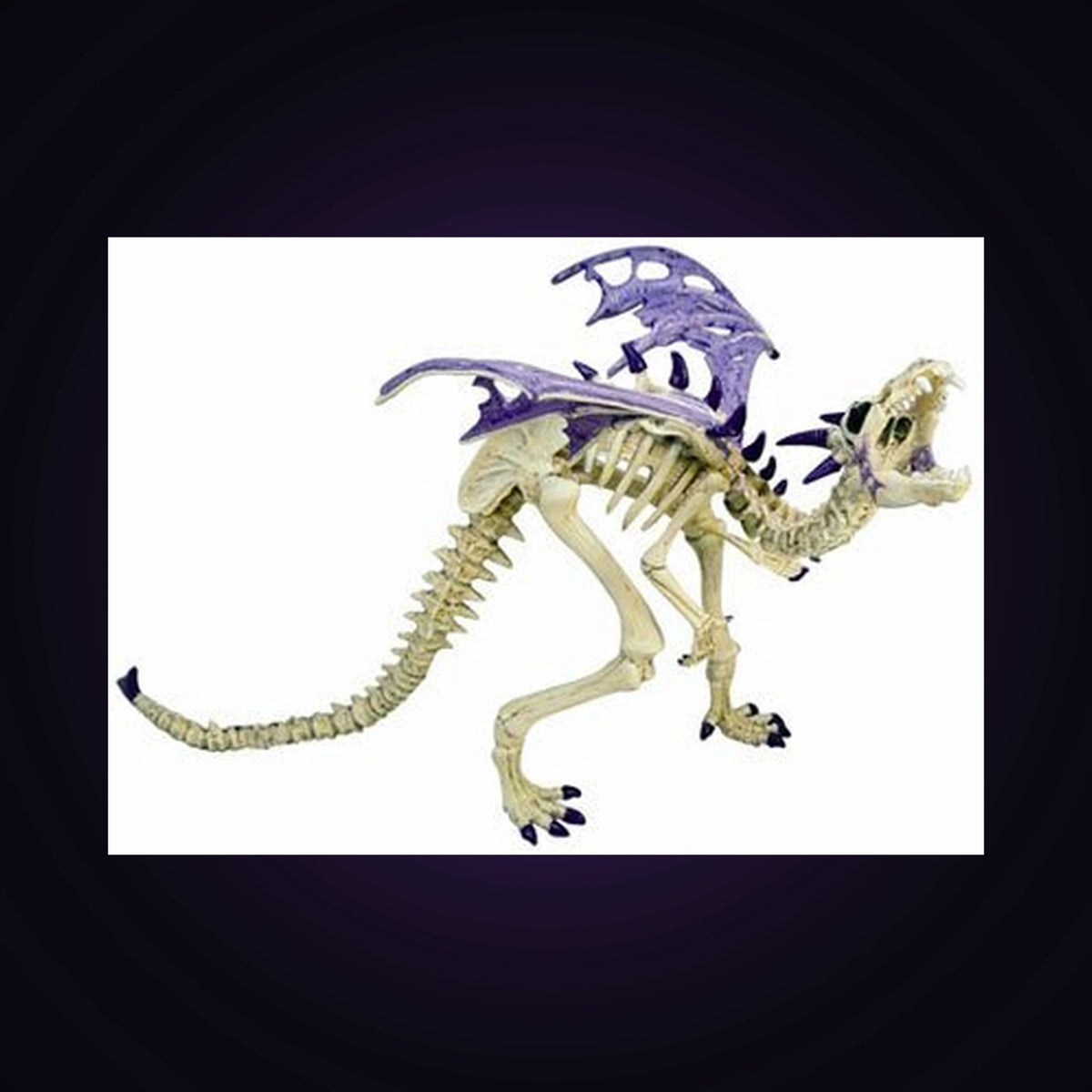 Figurine dragon squelette violet