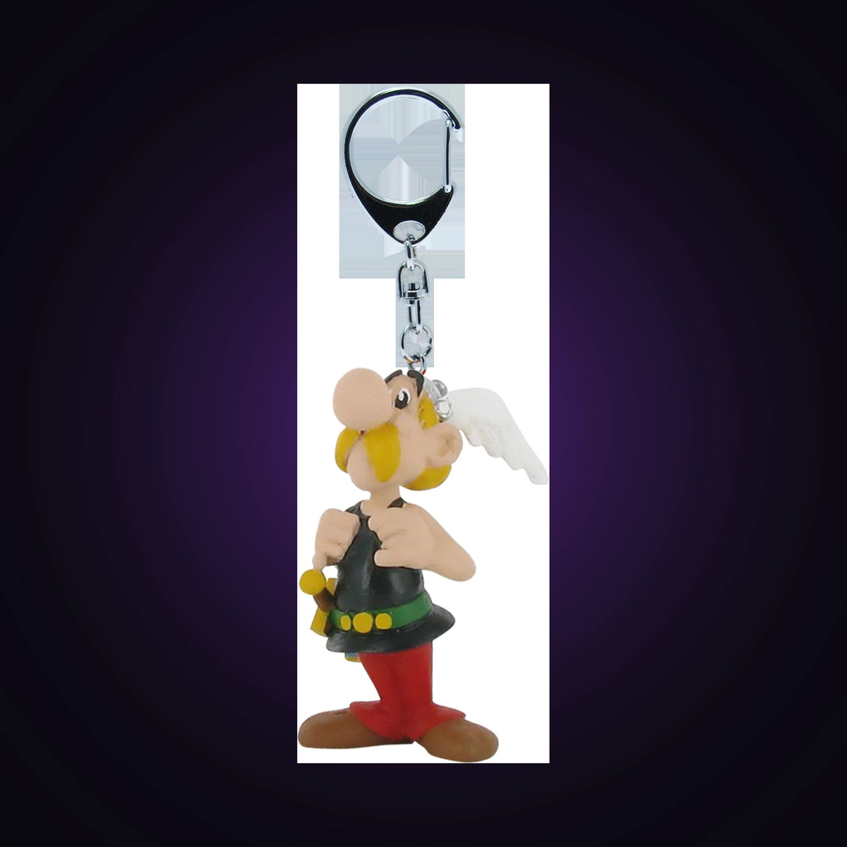 Porte-clés Astérix tenant ses bretelles (fier)