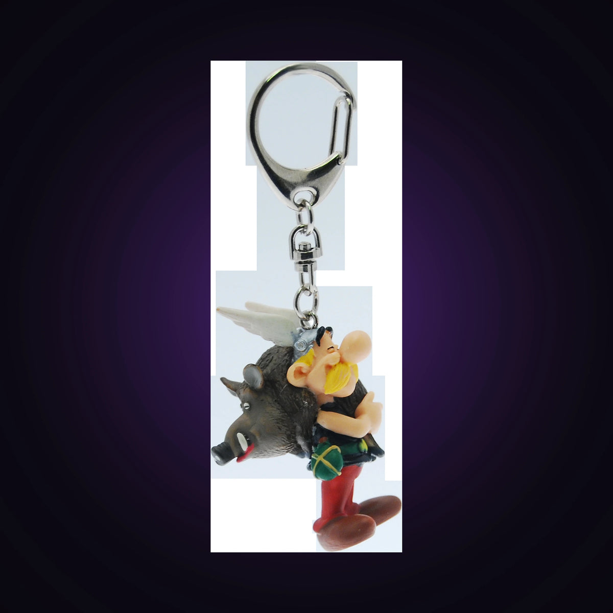 Porte-clés Astérix portant un sanglier
