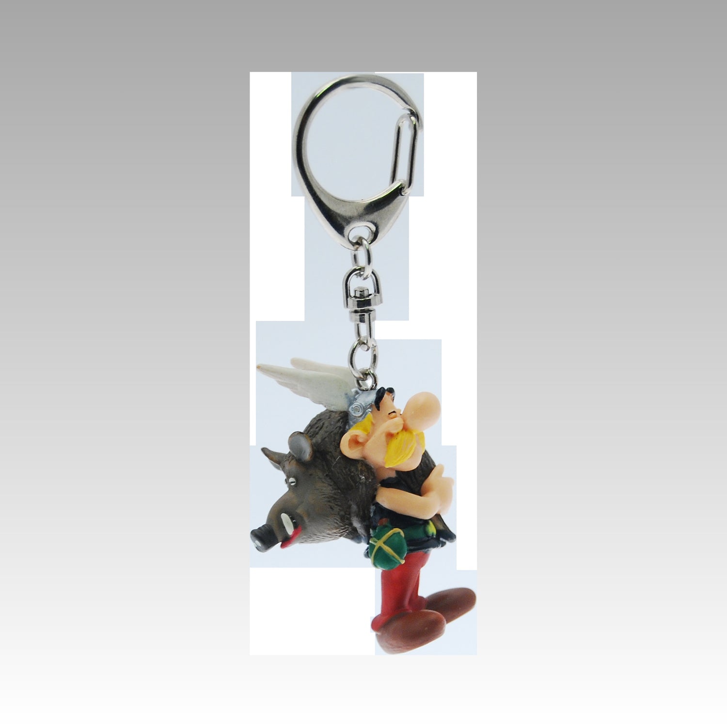 Porte-clés Astérix portant un sanglier
