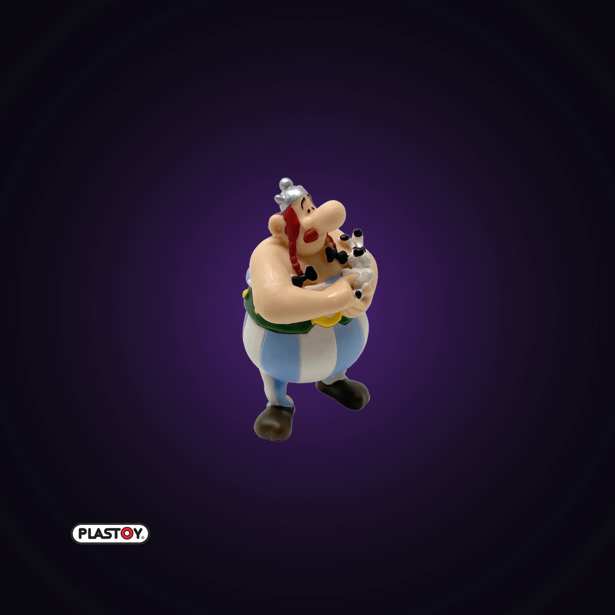 Figurine Obélix tenant Idéfix