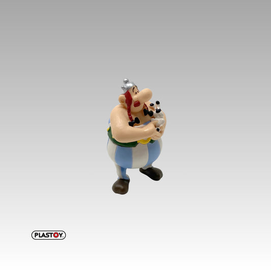 Figurine Obélix tenant Idéfix