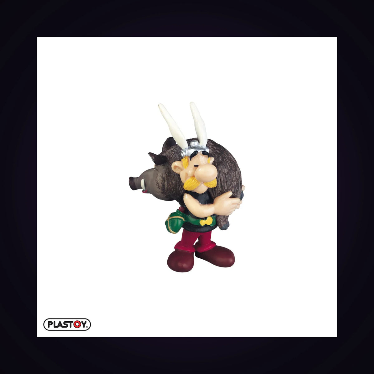 Figurine Astérix portant un sanglier