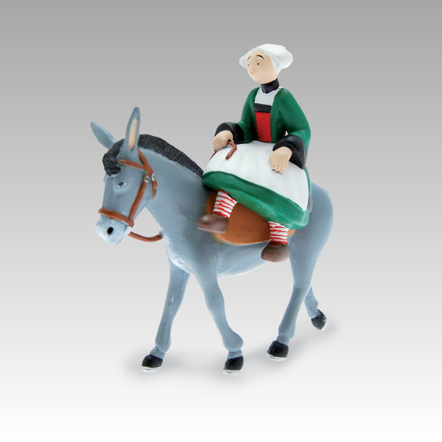 Figurine Bécassine à dos de mulet