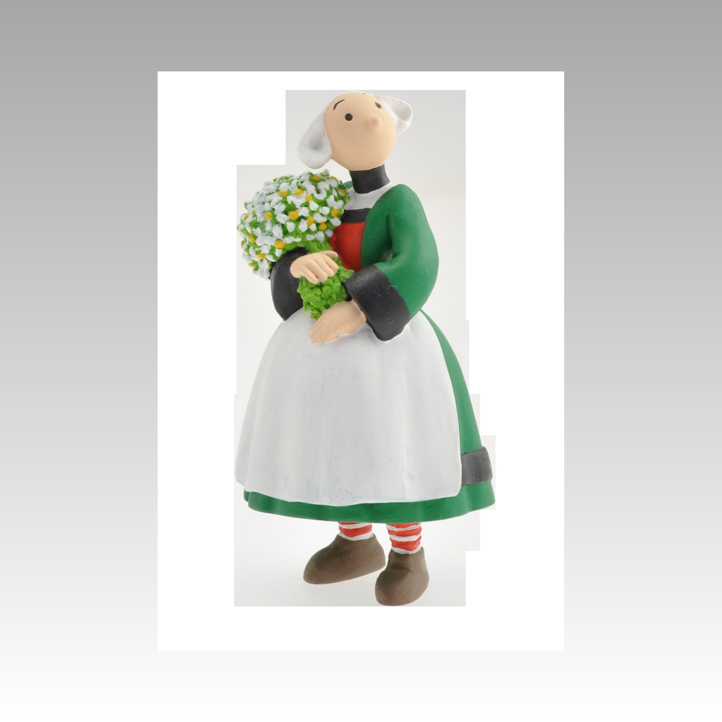 Figurine Bécassine et bouquet