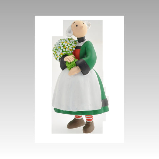 Figurine Bécassine et bouquet