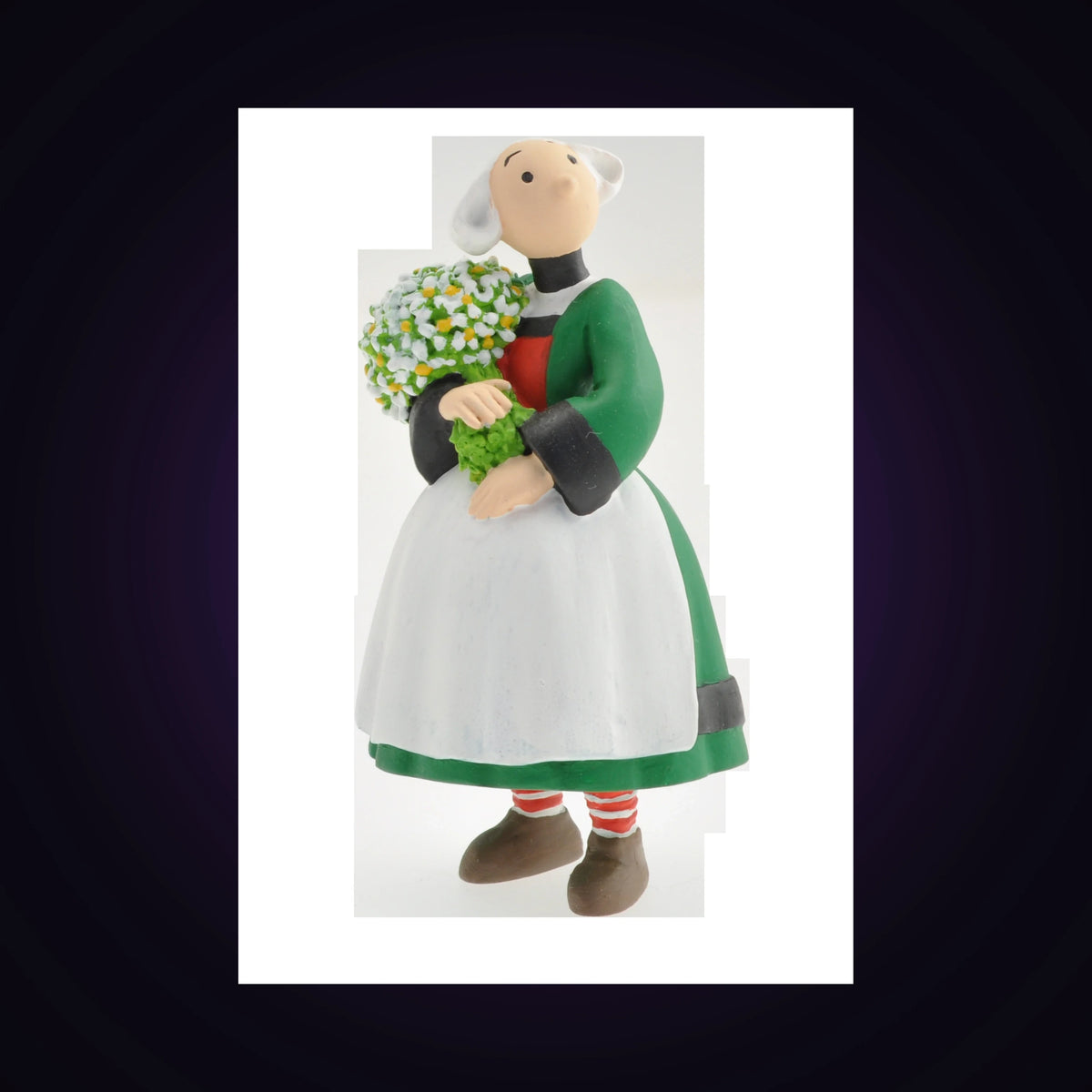 Figurine Bécassine et bouquet
