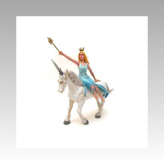 Figurine Fée bleue sur sa licorne