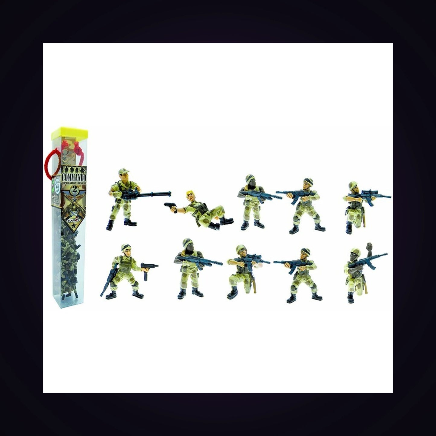 Tubo Commando Opération Désert - 12 Figurines
