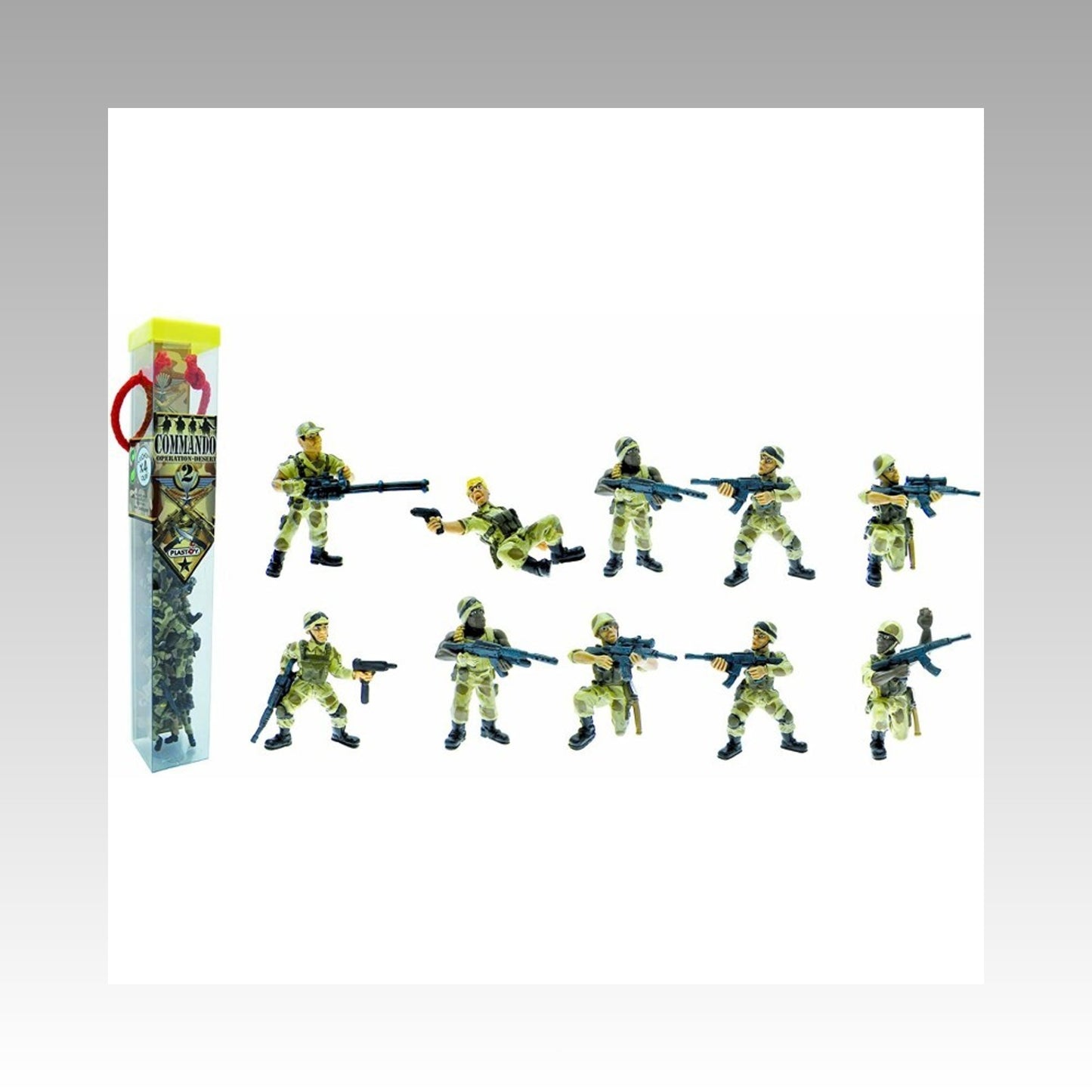 Tubo Commando Opération Désert - 12 Figurines