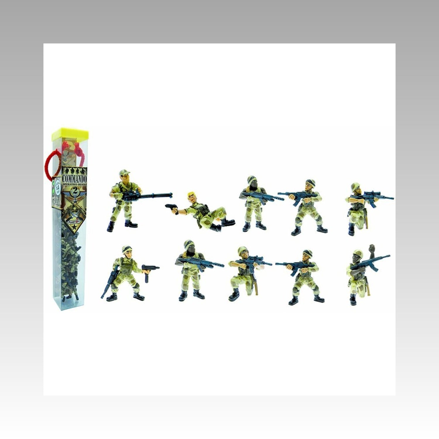Tubo Commando Opération Désert - 12 Figurines