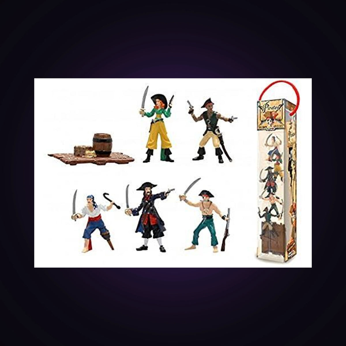 Tubo 6 Figurines Pirates 6/17