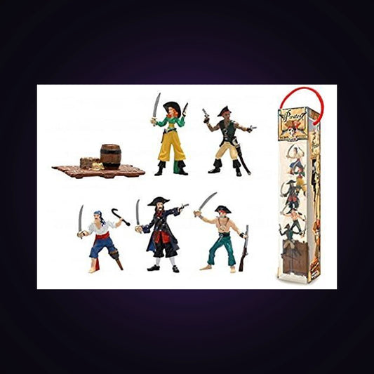 Tubo 6 Figurines Pirates 6/17