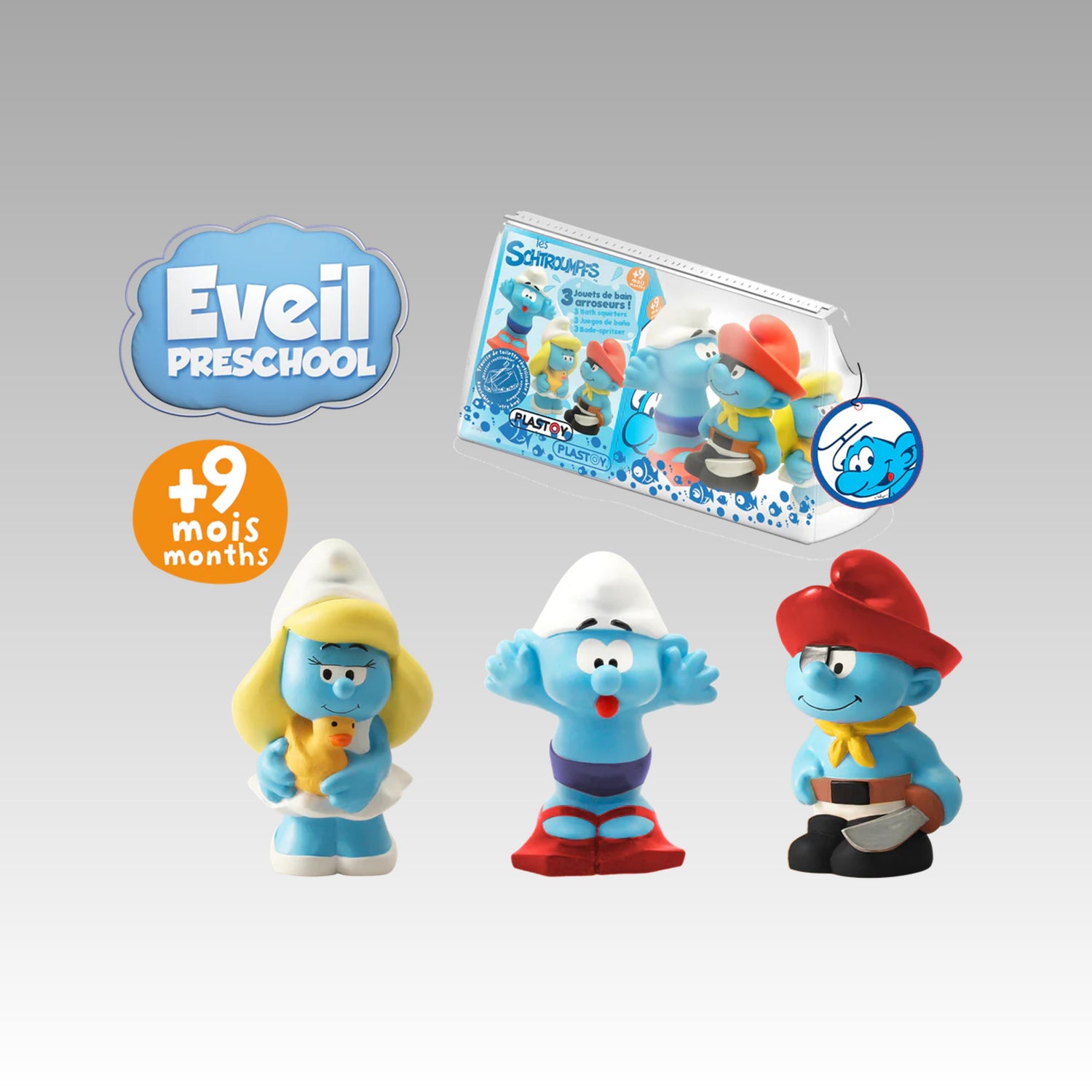 Trousse 3 Figurines de bain Schtroumpfs