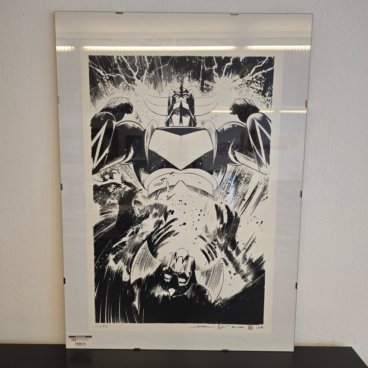Goldorak Sérigraphie N°1 avec cadre.
