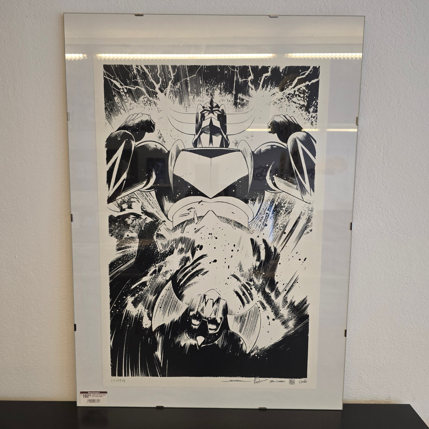 Goldorak Sérigraphie N°1 avec cadre.