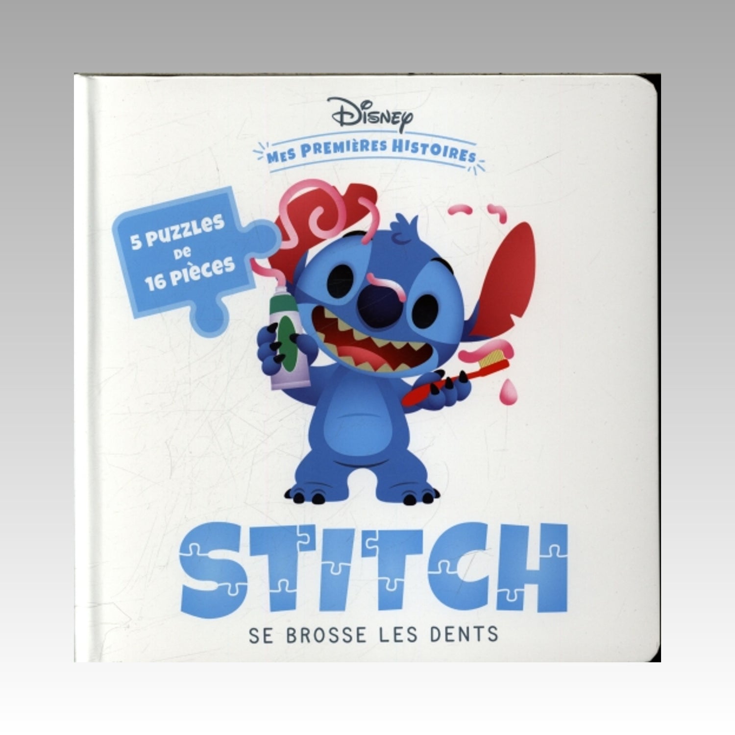 Mes premières histoires - Stitch se brosse les dents - 5 grands puzzles de 16 pièces