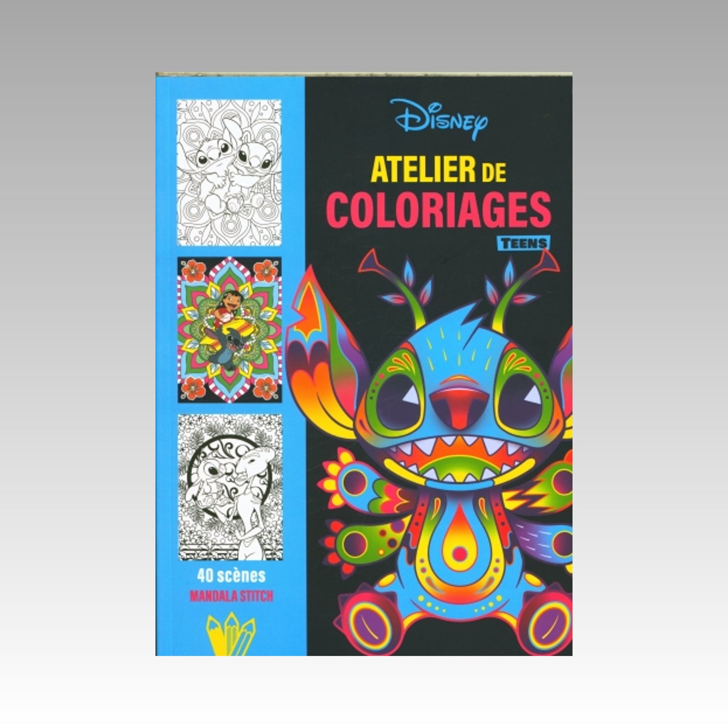 Atelier de coloriages - Teens - 40 scènes mandala Stitch