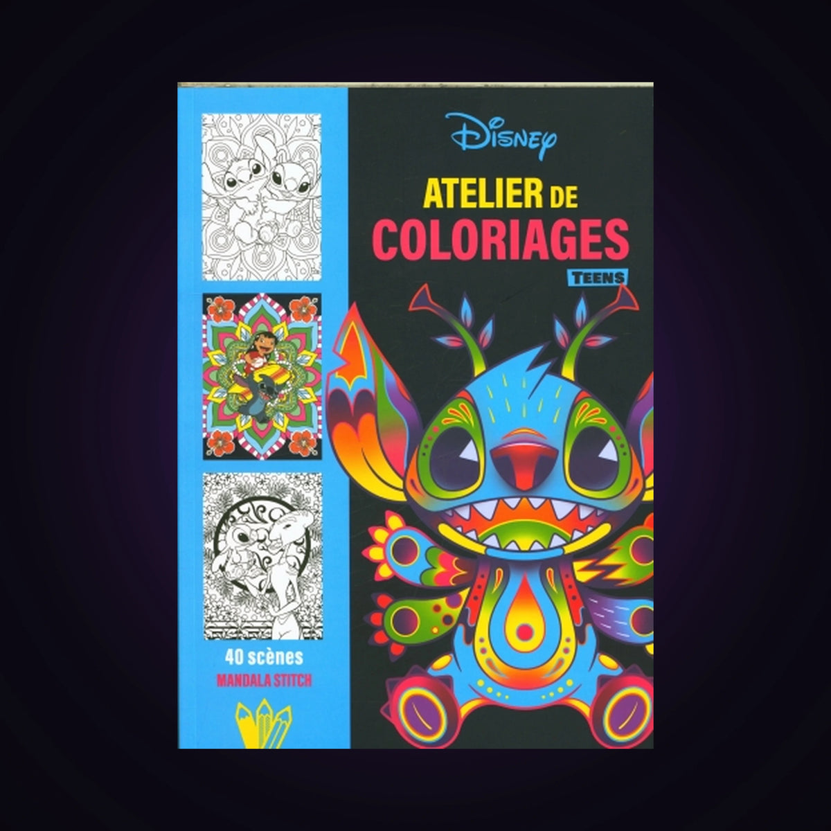 Atelier de coloriages - Teens - 40 scènes mandala Stitch