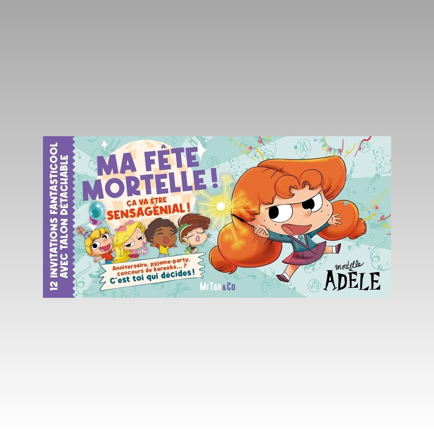 Mortelle Adèle - 12 invitations fantasticool avec talon détachable