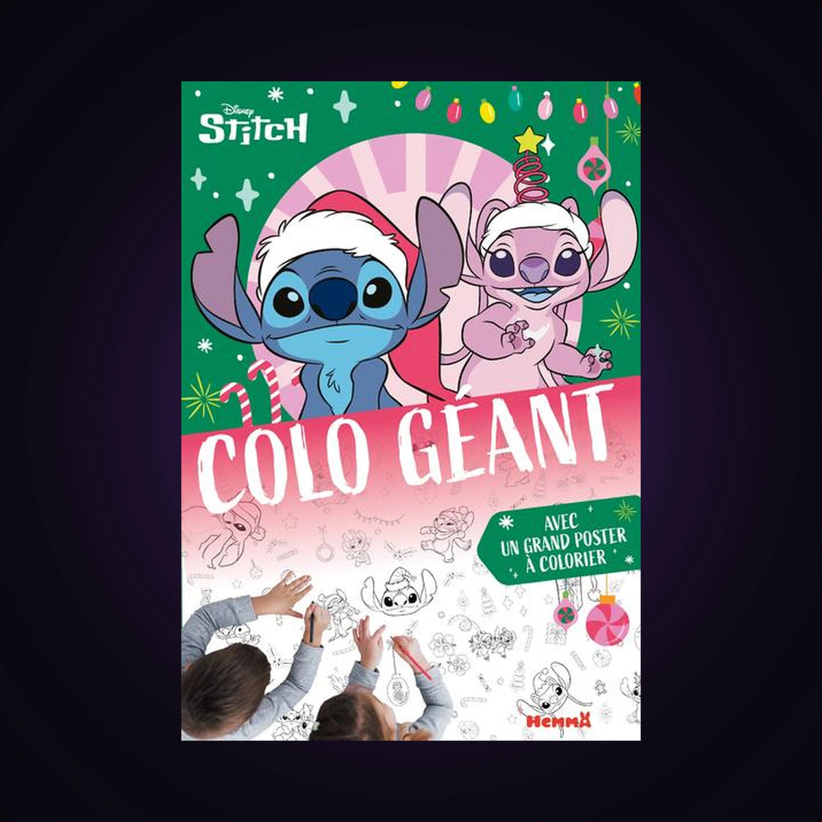 Stitch - Colo géant avec un grand poster à colorier