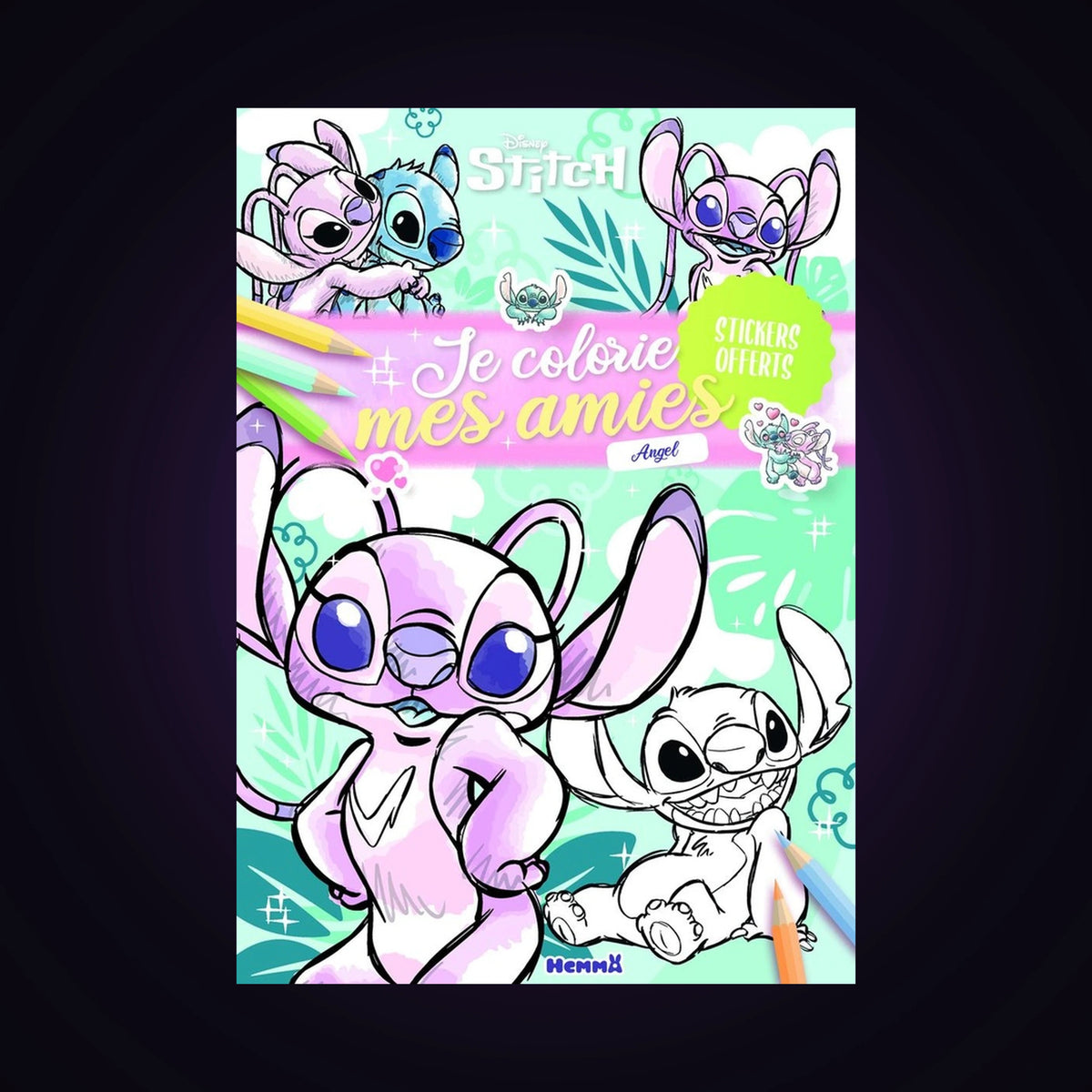 Stitch - Je colorie mes amies - Angel + stickers