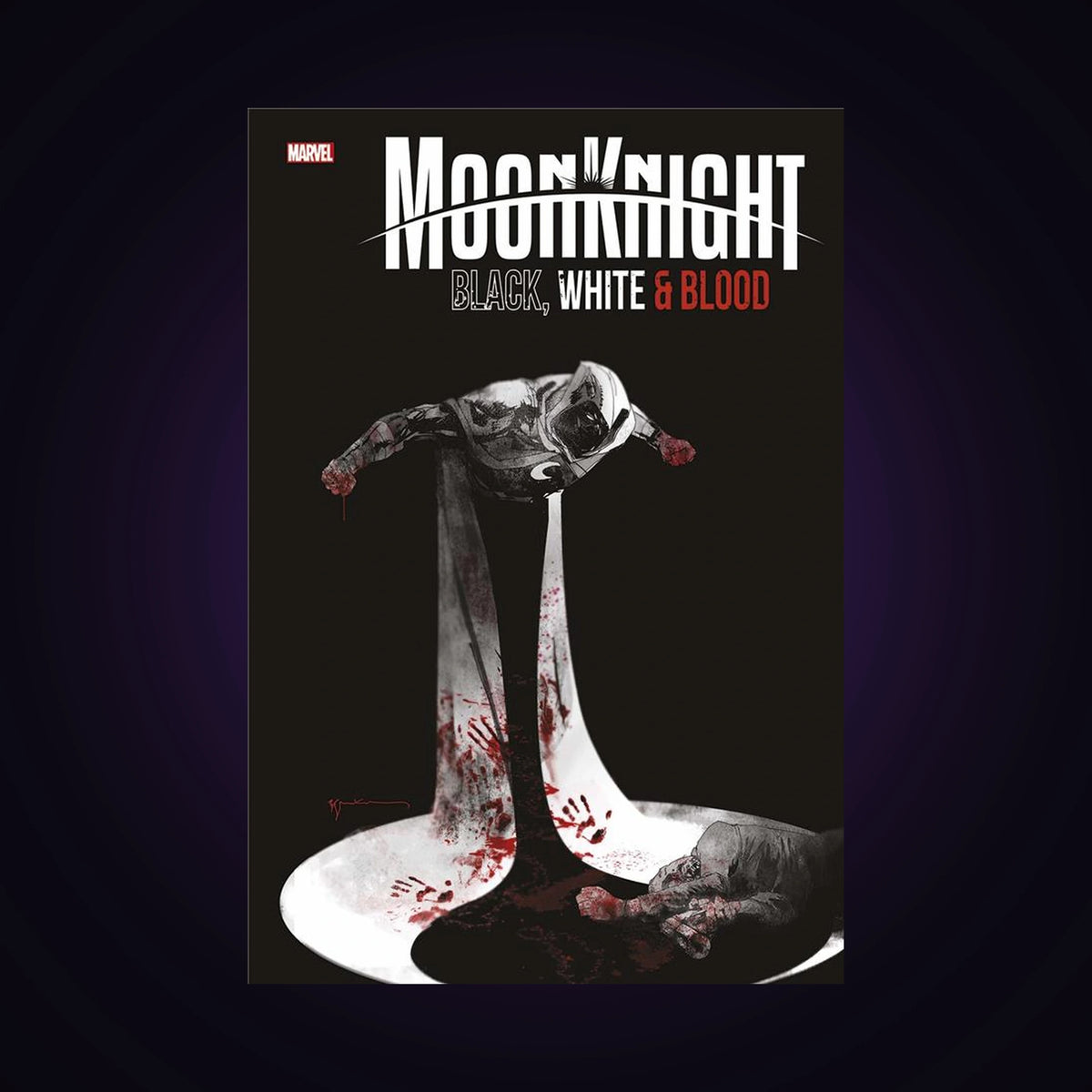 Moon knight : black white blood.
